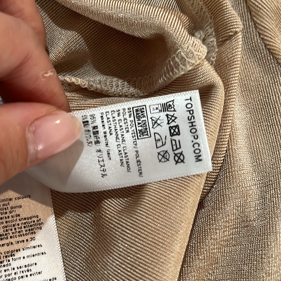 Topshop gold shimmery mini dress size 6 - Picture 8 of 8